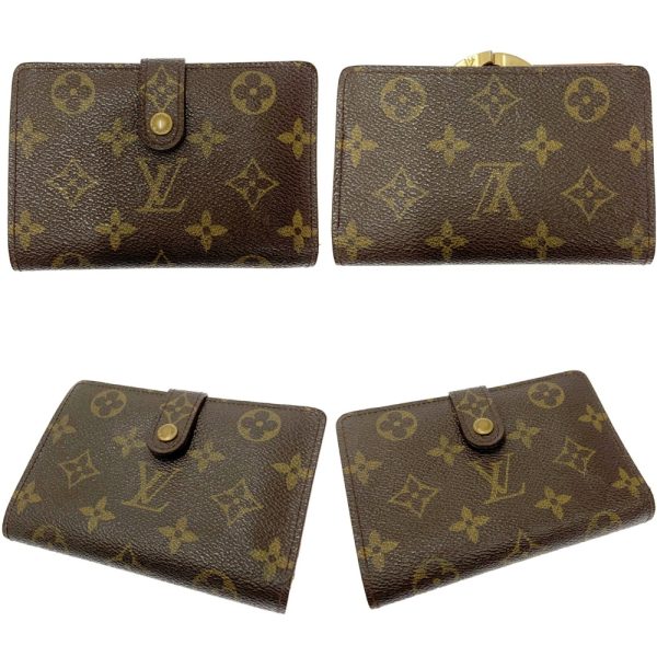 198159 8 Louis Vuitton Monogram Wallet 3 Piece Set Brown Long Wallet