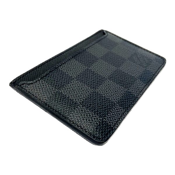 198275 3 Louis Vuitton Damier Graphite Neo Porto Cult Card Case Black