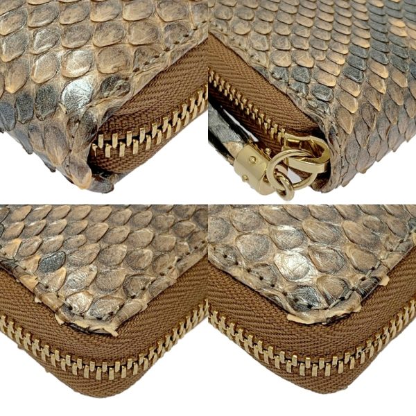 198560 5 Gucci Python Leather Soho Interlocking G Long Wallet Beige