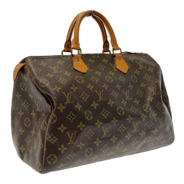 198654 2 Louis Vuitton Monogram Speedy 35 Boston Bag Brown