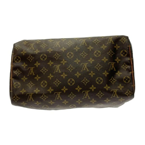 198654 5 Louis Vuitton Monogram Speedy 35 Boston Bag Brown