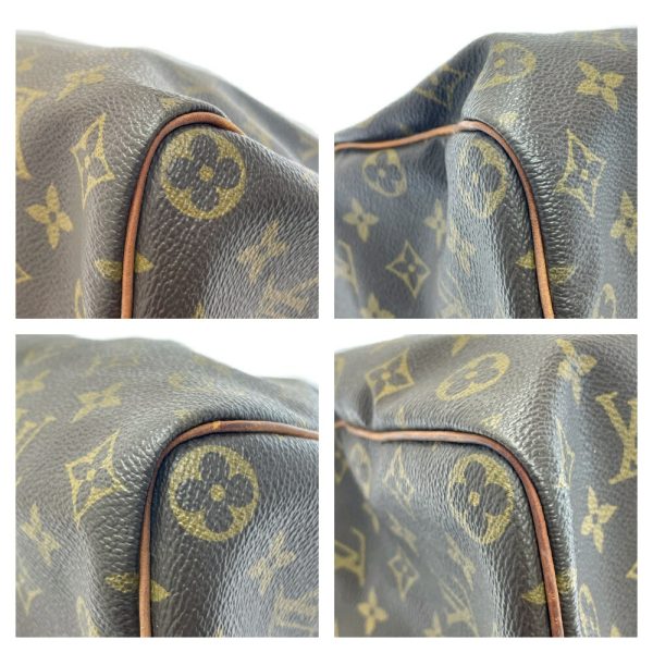 198654 6 Louis Vuitton Monogram Speedy 35 Boston Bag Brown