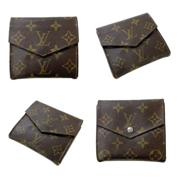 199023 8 Louis Vuitton Monogram Wallet 3 Piece Set Brown Long Wallet