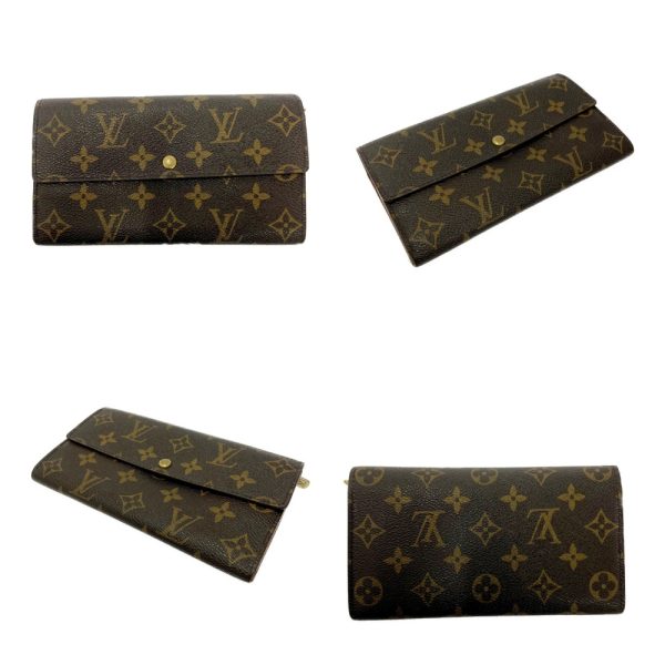 199544 2 Louis Vuitton Monogram Wallet 3 Piece Set Brown Long Wallet