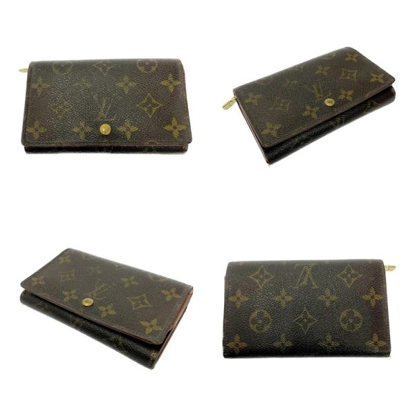 199544 5 Louis Vuitton Monogram Wallet 3 Piece Set Brown Long Wallet