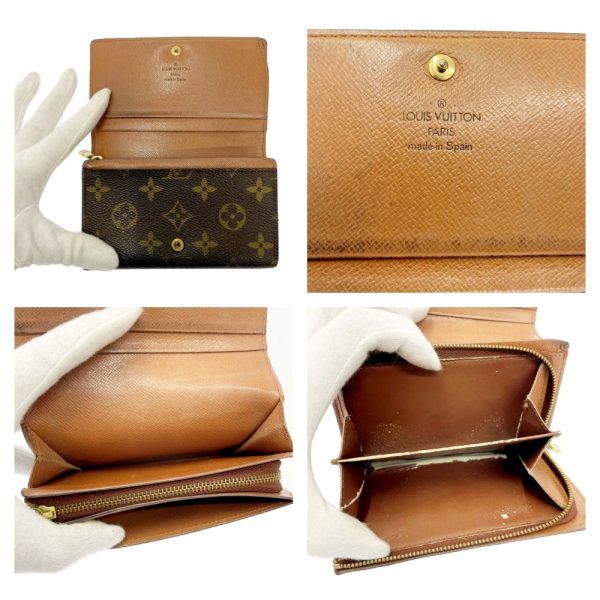 199544 6 Louis Vuitton Monogram Wallet 3 Piece Set Brown Long Wallet