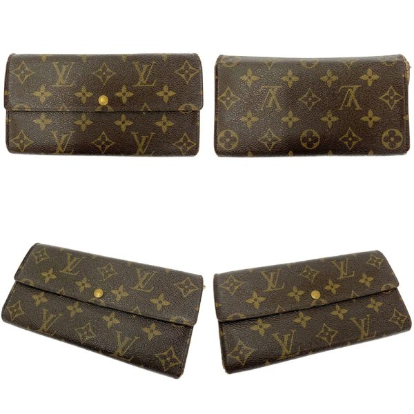 199566 2 Louis Vuitton Monogram Wallet 3 Piece Set Brown Long Wallet