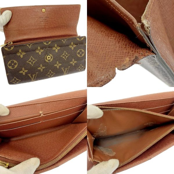 199566 3 Louis Vuitton Monogram Wallet 3 Piece Set Brown Long Wallet