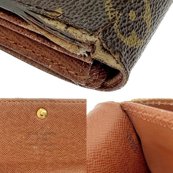 199566 4 Louis Vuitton Monogram Wallet 3 Piece Set Brown Long Wallet