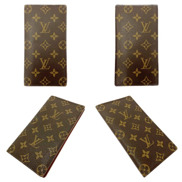 199566 5 Louis Vuitton Monogram Wallet 3 Piece Set Brown Long Wallet