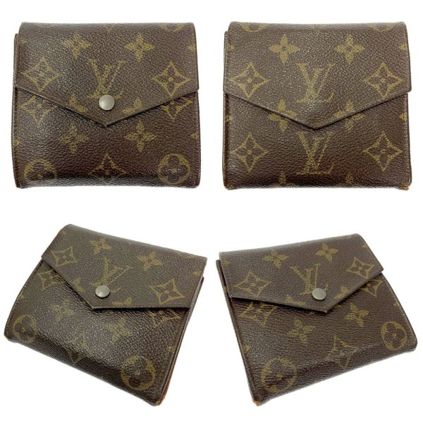 199566 8 Louis Vuitton Monogram Wallet 3 Piece Set Brown Long Wallet