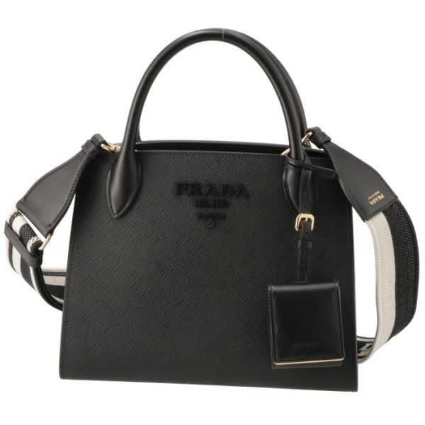 1ba1563oo2erx 1 PRADA Tote Bag Saffiano Monochrome Logo Belt Handbag