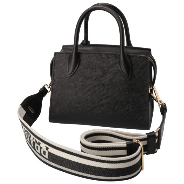 1ba2693oo2erx 2 PRADA Saffiano Monochrome Logo Belt Tote Bag