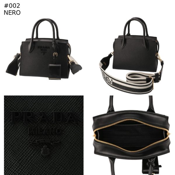 1ba2693oo2erx 9 PRADA Saffiano Monochrome Logo Belt Tote Bag