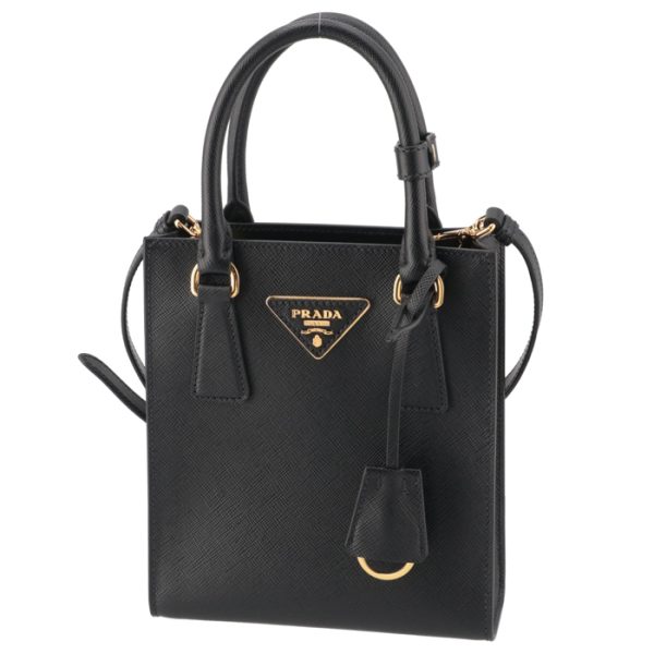 1ba358eoonzv 1 PRADA Saffiano Triangle Logo Square Mini Bag