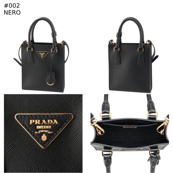 1ba358eoonzv 9 PRADA Saffiano Triangle Logo Square Mini Bag