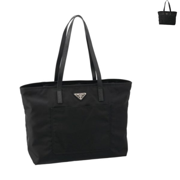 1bg052oowr064 PRADA Re Nylon Triangle Logo Tote Bag