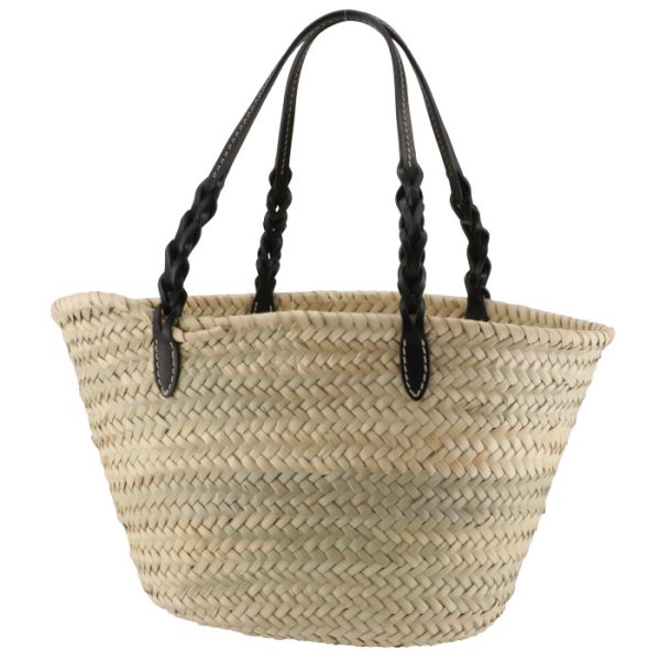 1bg314ooo2diji55 2 PRADA Woven Palm Basket Bag Black