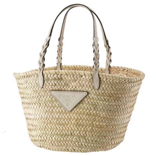 1bg314ooo2dijn86 1 PRADA Woven Palm Basket Bag White