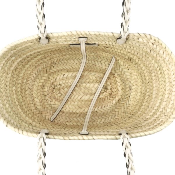 1bg314ooo2dijn86 5 PRADA Woven Palm Basket Bag White