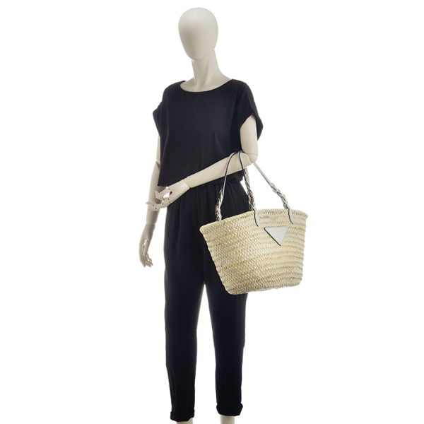 1bg314ooo2dijn86 7 PRADA Woven Palm Basket Bag White