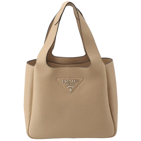 1bg335oom2dkv 1 PRADA Tote Bag Triangle Logo Vitello Dino Soft Leather