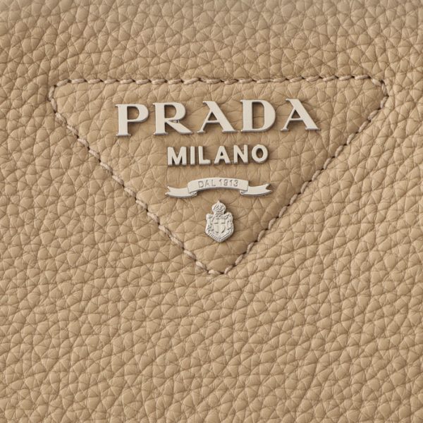 1bg335oom2dkv 4 PRADA Tote Bag Triangle Logo Vitello Dino Soft Leather