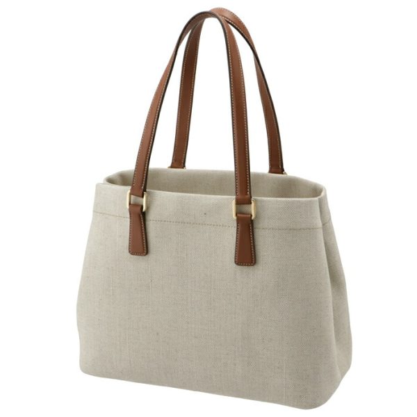 1bg356ooo2dlia5t 2 PRADA Canvas Leather Tote Bag Beige