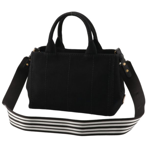 1bg439roozkin12 2 PRADA Canapa 2WAY Handbag Black