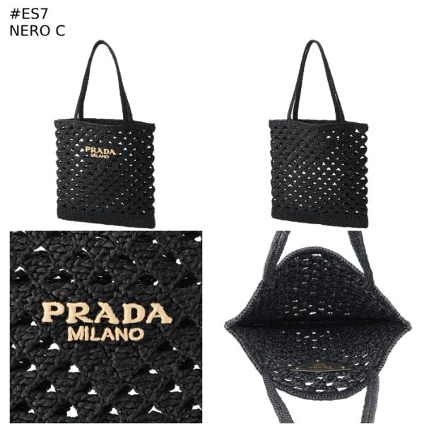 1bg493ooo2m2t 9 PRADA Crochet Triangle Logo Triangle Tote Bag