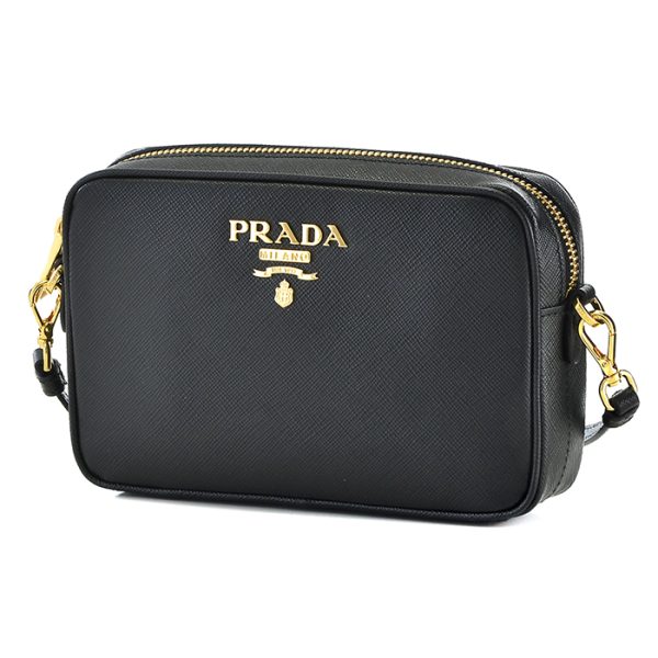 1bh036ooonzv002 1 PRADA Saffiano Crossbody Shoulder Bag Black