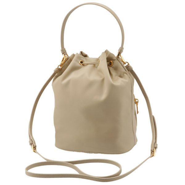 1bh038ooorv44f24 2 PRADA Duet Nylon Mini Bag Beige