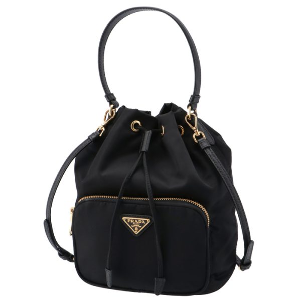 1bh038ooov44002 1 PRADA Drawstring Nylon Mini Bag Black