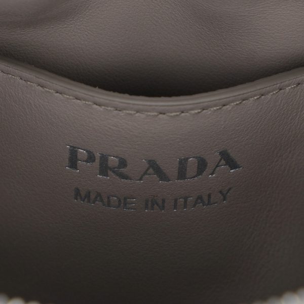 1bh084coi2d91ch4 6 PRADA Diagram Chain Crossbody Bag Gray