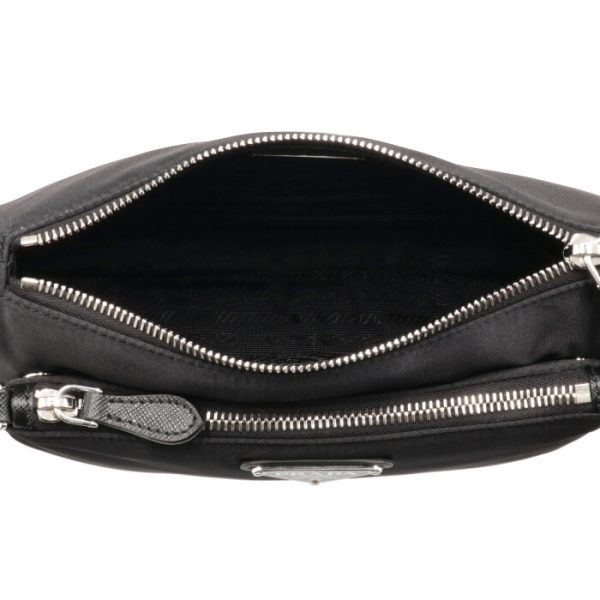 1bh168ootr064002 5 PRADA Nylon Chain Pouch Shoulder Bag Black