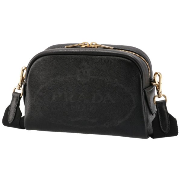 1bh187olo2dkv002 1 PRADA Logo Print Leather Mini Bag Black