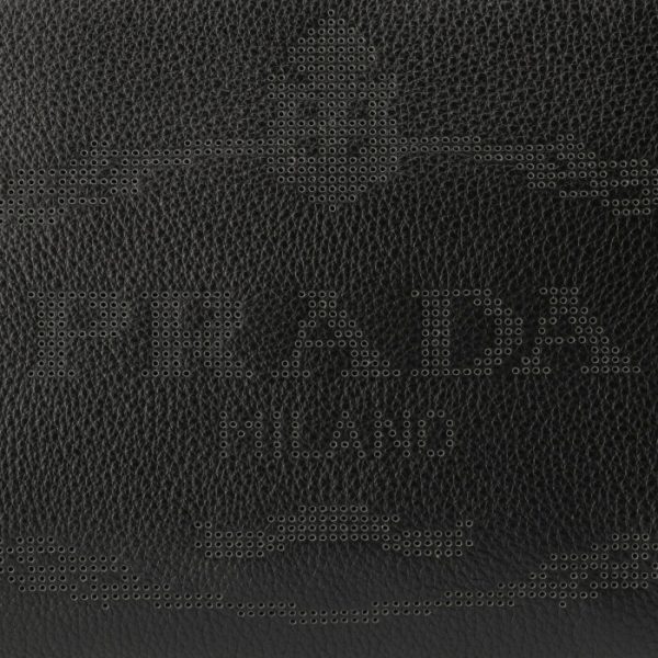 1bh187olo2dkv002 4 PRADA Logo Print Leather Mini Bag Black