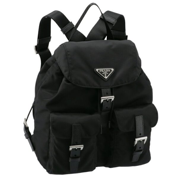 1bz677ooov44002 PRADA Nylon VELA Backpack Black