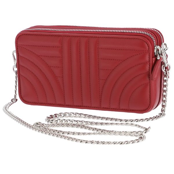 1dh0102b0x68z 2 PRADA Diagram Chain Crossbody Bag Red