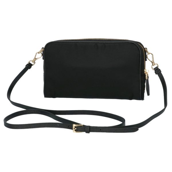 1dh0582ddt002 2 PRADA Saffiano x Nylon Crossbody Bag Black