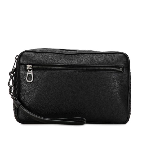 1dtamtjt6kkyxcnp 1 Bottega Veneta Intrecciato Clutch Bag Black Leather