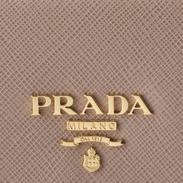 1mc122qwa236 3 PRADA Womens Saffiano Metal Card Case Pink Beige