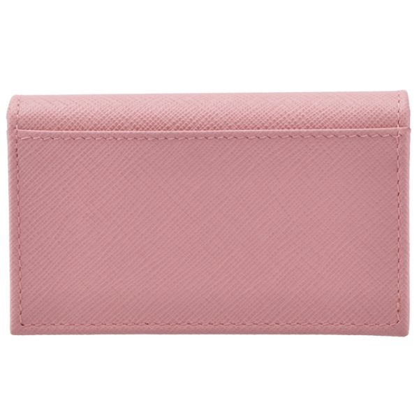 1mc122qwa442 2 PRADA Womens Saffiano Metal Card Case Pink