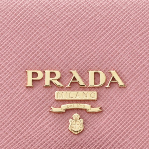 1mc122qwa442 3 PRADA Womens Saffiano Metal Card Case Pink