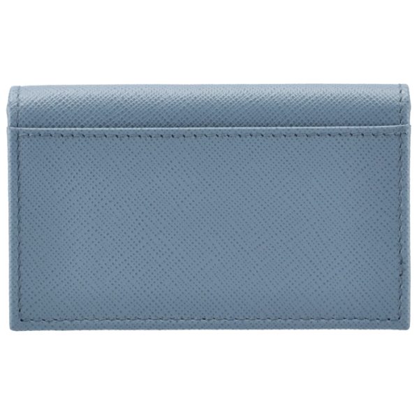 1mc122qwa637 2 PRADA Womens Saffiano Metal Card Case Blue