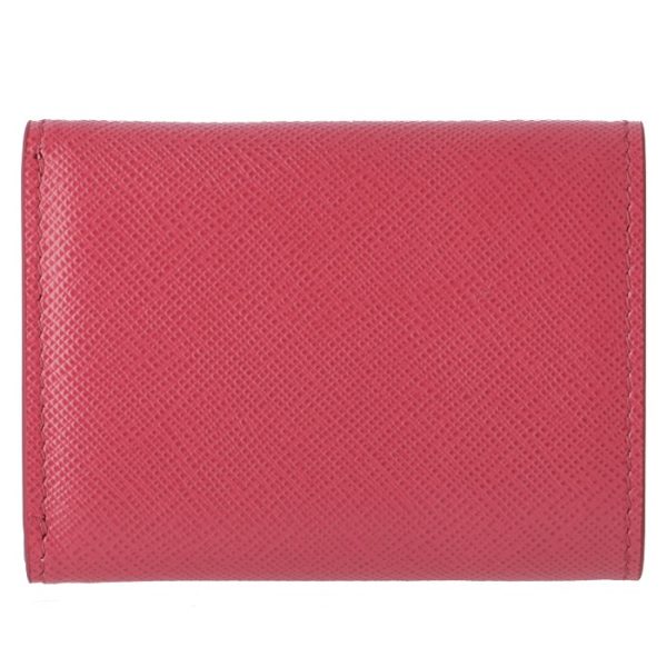 1mh021qwa505 2 PRADA Saffiano Mini Trifold Wallet Pink