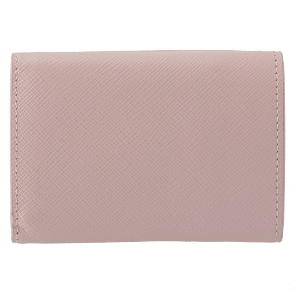 1mh021qwae18 2 PRADA Saffiano Mini Trifold Wallet Pink