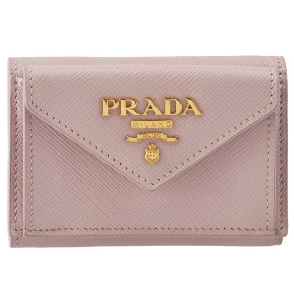 1mh021zlpvnm 1 PRADA Saffiano Bicolor Mini Wallet Pink