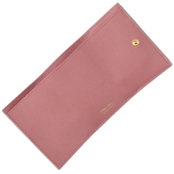 1mh021zlpvnm 4 PRADA Saffiano Bicolor Mini Wallet Pink