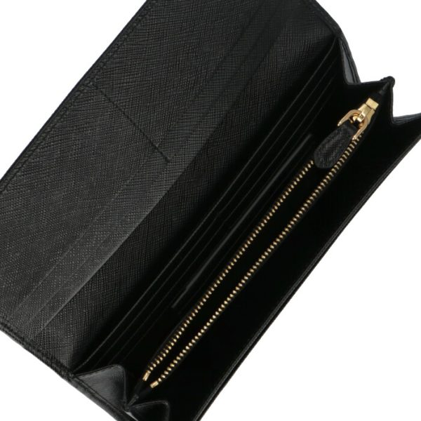 1mh132qwa002 5 PRADA Saffiano Bifold Long Wallet Black